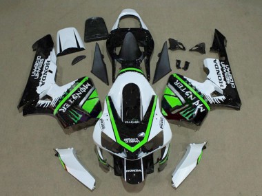 2003-2004 Honda CBR600RR Motorcycle Fairings - White Green Glossy Black Monster Canada