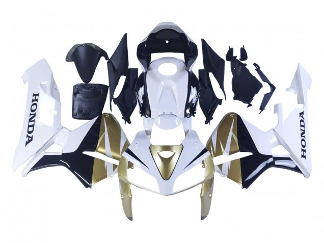 2005-2006 Honda CBR600RR Motorcycle Fairings - Gold White Black Canada