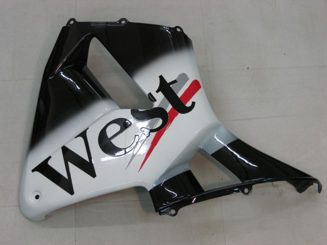 2005-2006 Honda CBR600RR Motorcycle Fairings - Glossy Black White West Canada