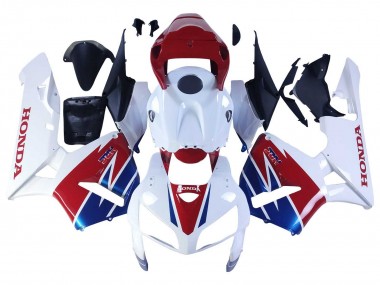 2005-2006 Honda CBR600RR Motorcycle Fairing - White Red Blue HRC Canada