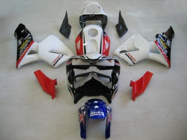 2005-2006 Honda CBR600RR Motorcycle Fairings - Red White Blue DENSO Canada