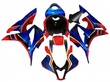 2007-2008 Honda CBR600RR Motorcycle Fairings - Blue Red Yellow Glossy Black Canada
