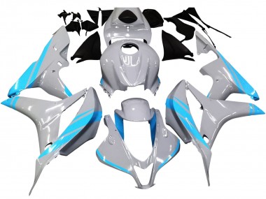 2007-2008 Honda CBR600RR Motorcycle Fairings - Glossy Grey Light Blue Canada