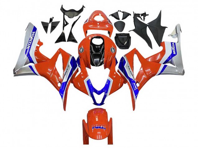 2007-2008 Honda CBR600RR Motorcycle Fairings - Silver Blue Red HRC Canada