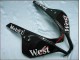 2007-2008 Honda CBR600RR Motorcycle Fairings - Glossy Black White West Canada