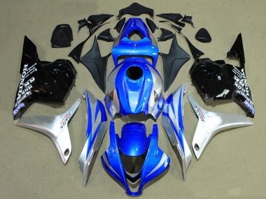 2009-2012 Honda CBR600RR Motorcycle Fairings - Silver Blue Glossy Black Racing Canada