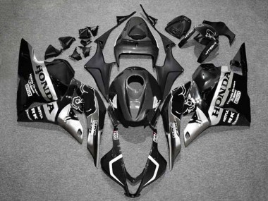 2009-2012 Honda CBR600RR Motorcycle Fairings - Silver Glossy Black HRC Canada