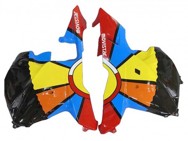 2009-2012 Honda CBR600RR Motorcycle Fairings - Black Multicolor MoviStar Canada