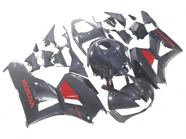 2013-2023 Honda CBR600RR Motorcycle Fairings - Black Carbon Fiber Red Canada