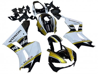 2013-2023 Honda CBR600RR Motorcycle Fairings - White Gold Glossy Black Repsol Canada
