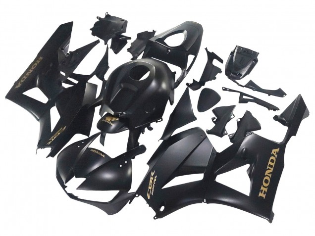 2013-2023 Honda CBR600RR Motorcycle Fairings - Matte Black Gold Decals Canada