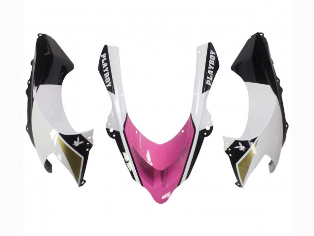 2004-2005 Kawasaki ZX10R Motorcycle Fairings - Black Pink White Playboy Motul Canada
