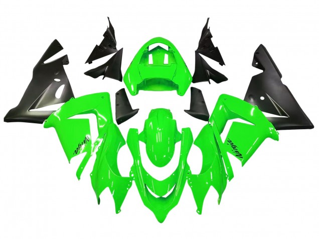 2004-2005 Kawasaki ZX10R Motorcycle Fairings - Green Black Ninja Canada
