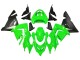 2004-2005 Kawasaki ZX10R Motorcycle Fairings - Green Black Ninja Canada