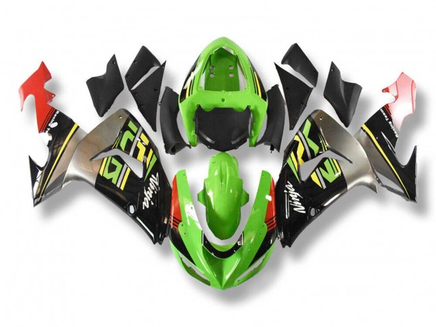 2006-2007 Kawasaki ZX10R Motorcycle Fairings - Green Grey Red Black Yellow Canada