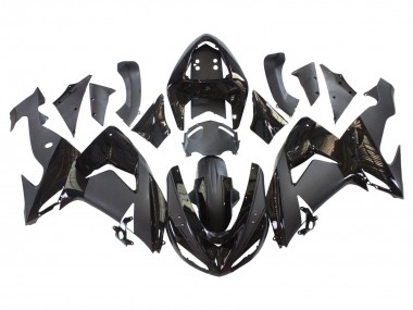 2006-2007 Kawasaki ZX10R Motorcycle Fairings - Matte Black Glossy Black Canada