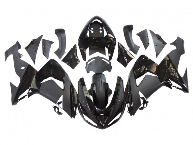 2006-2007 Kawasaki ZX10R Motorcycle Fairings - Matte Black Glossy Black Canada