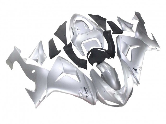 2006-2007 Kawasaki ZX10R Motorcycle Fairings - Silver Black Ninja Canada