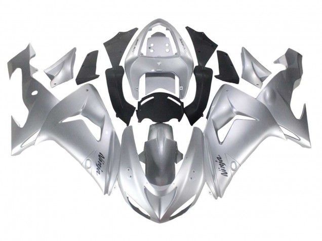 2006-2007 Kawasaki ZX10R Motorcycle Fairings - Silver Black Ninja Canada
