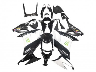 2008-2010 Kawasaki ZX10R Motorcycle Fairings - Glossy Black White Green Monster Elf Canada