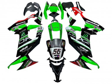 2008-2010 Kawasaki ZX10R Motorcycle Fairings - Green White Red Black Monster Elf 66 Canada