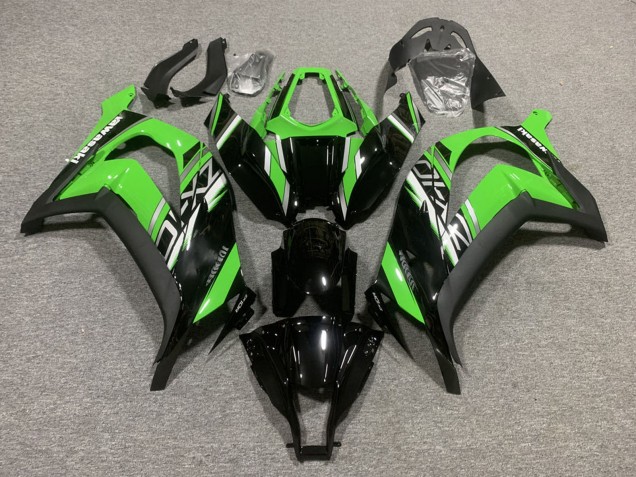 2011-2015 Kawasaki ZX10R Motorcycle Fairings - Green Glossy Black Matte Black Canada