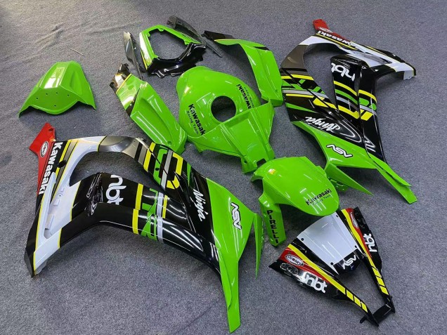 2011-2015 Kawasaki ZX10R Motorcycle Fairings - Green Yellow White Black Red Pirelli Canada