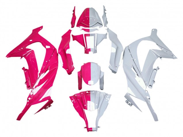 2011-2015 Kawasaki ZX10R Motorcycle Fairings - Pink White Split Canada