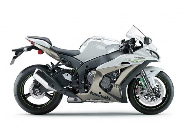 2016-2020 Kawasaki ZX10R Motorcycle Fairings - Pearl White Green Canada