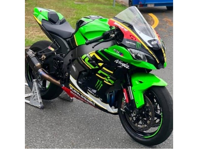 2016-2020 Kawasaki ZX10R Motorcycle Fairings - Green Yellow Red Black Elf Monster Canada