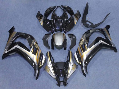2016-2020 Kawasaki ZX10R Motorcycle Fairings - Glossy Black Silver Gold 93 Canada
