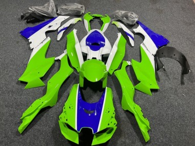 2021-2025 Kawasaki ZX10R Motorcycle Fairings - White Green Blue Canada