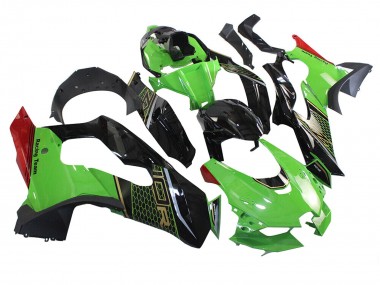 2021-2025 Kawasaki ZX10R Motorcycle Fairing - Green Black Red Honeycomb Canada