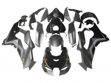 2021-2025 Kawasaki ZX10R Motorcycle Fairings - Black Grey Gold Canada