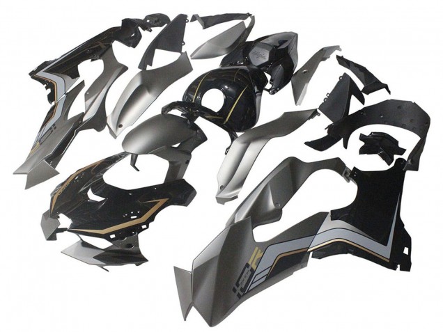2021-2025 Kawasaki ZX10R Motorcycle Fairings - Black Grey Gold Canada