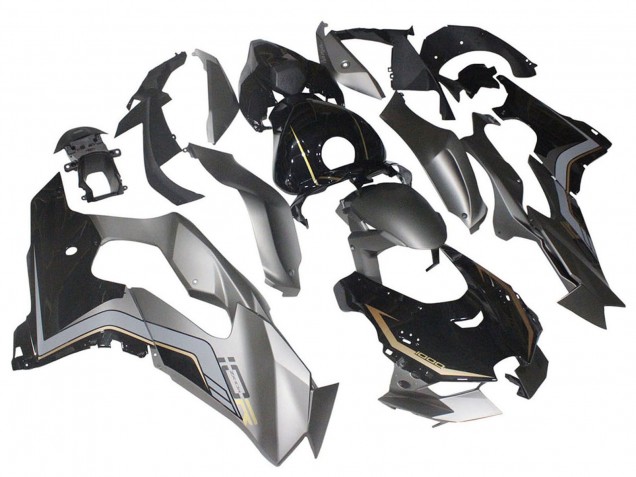 2021-2025 Kawasaki ZX10R Motorcycle Fairings - Black Grey Gold Canada