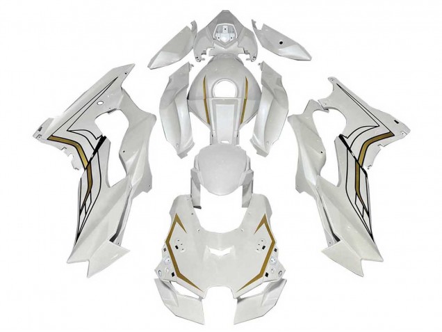 2021-2025 Kawasaki ZX10R Motorcycle Fairings - White Gold Canada