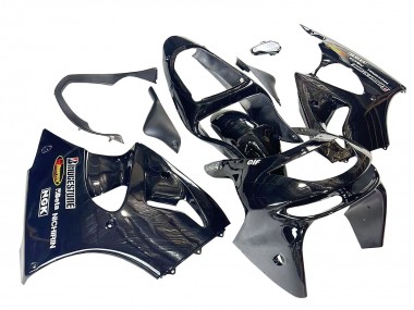 1998-1999 Kawasaki ZX6R Motorcycle Fairings - Glossy Black Yellow Elf Bridgestone Canada