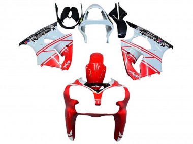 2000-2002 Kawasaki ZX6R Motorcycle Fairings - White Red Black Canada