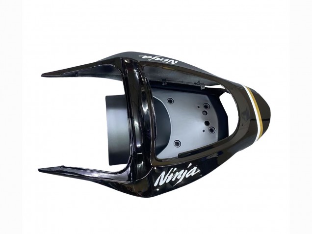 2003-2004 Kawasaki ZX6R Motorcycle Fairings - Glossy Black White Motul Lucky Strike Canada