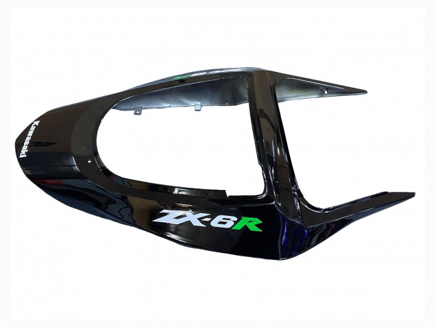 2003-2004 Kawasaki ZX6R Motorcycle Fairings - Glossy Black Green Flame Canada