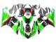 2005-2006 Kawasaki ZX6R Motorcycle Fairings - Green Red Black Elf 66 Canada