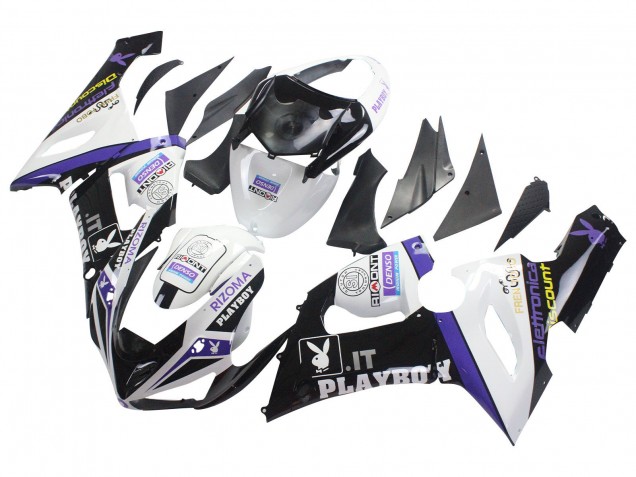2005-2006 Kawasaki ZX6R Motorcycle Fairings - White Purple Black Rizoma Playboy DENSO Canada