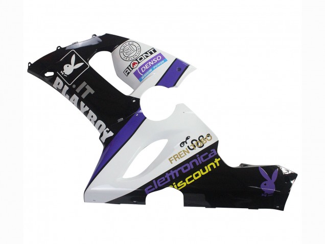 2005-2006 Kawasaki ZX6R Motorcycle Fairings - White Purple Black Rizoma Playboy DENSO Canada