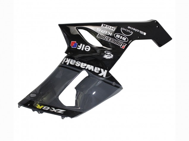 2005-2006 Kawasaki ZX6R Motorcycle Fairings - Dark Grey Black Canada