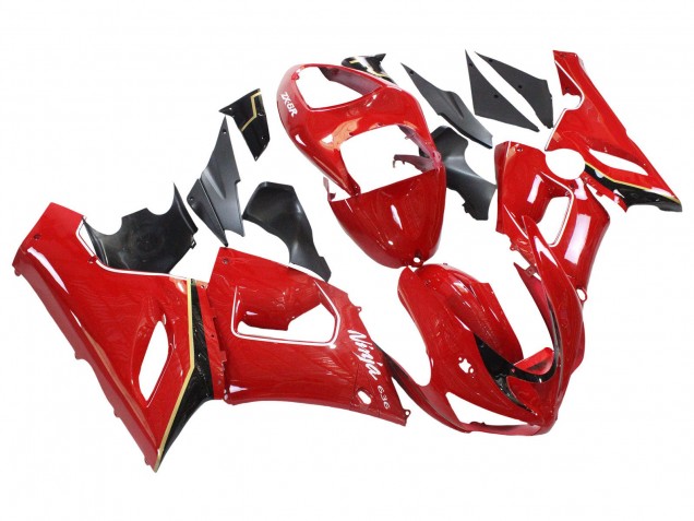 2005-2006 Kawasaki ZX6R Motorcycle Fairings - Red Yellow Black Canada