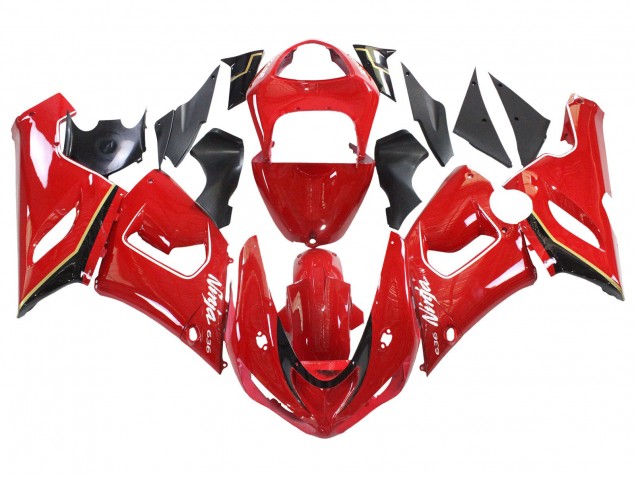 2005-2006 Kawasaki ZX6R Motorcycle Fairings - Red Yellow Black Canada