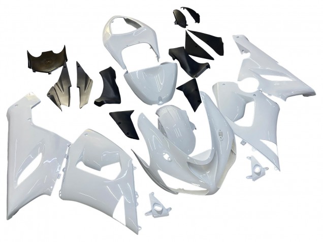 2005-2006 Kawasaki ZX6R Motorcycle Fairings - White Canada