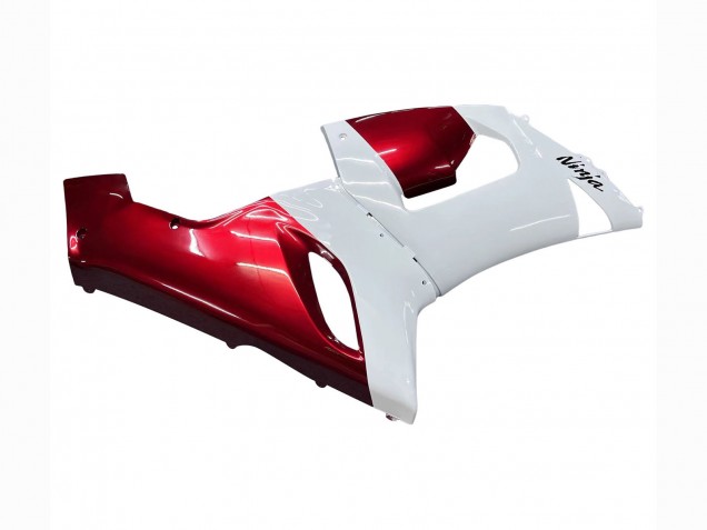 2005-2006 Kawasaki ZX6R Motorcycle Fairings - White Red Canada