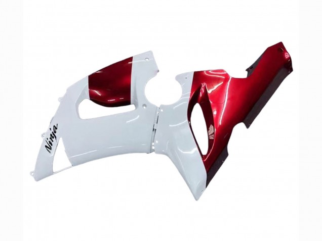 2005-2006 Kawasaki ZX6R Motorcycle Fairings - White Red Canada